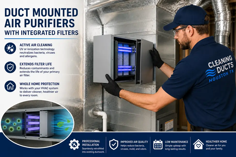 installing a duct-mounted UV air purifier